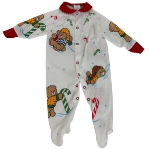 Vintage Teddy Bears Christmas Sleeper Size Medium